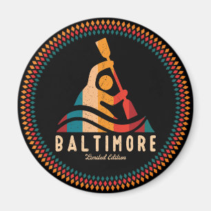 Imán Retro Baltimore Kayak