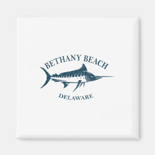 Imán Retro Bethany Beach Delaware Pesca Vintage Boati