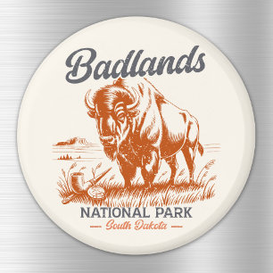 Imán Retro Bison – Badlands National Park 