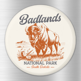 Imán Retro Bison – Badlands National Park