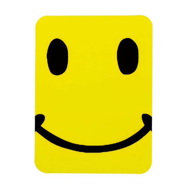 Imán Retro Bright Big Yellow Smile Face (Vertical)