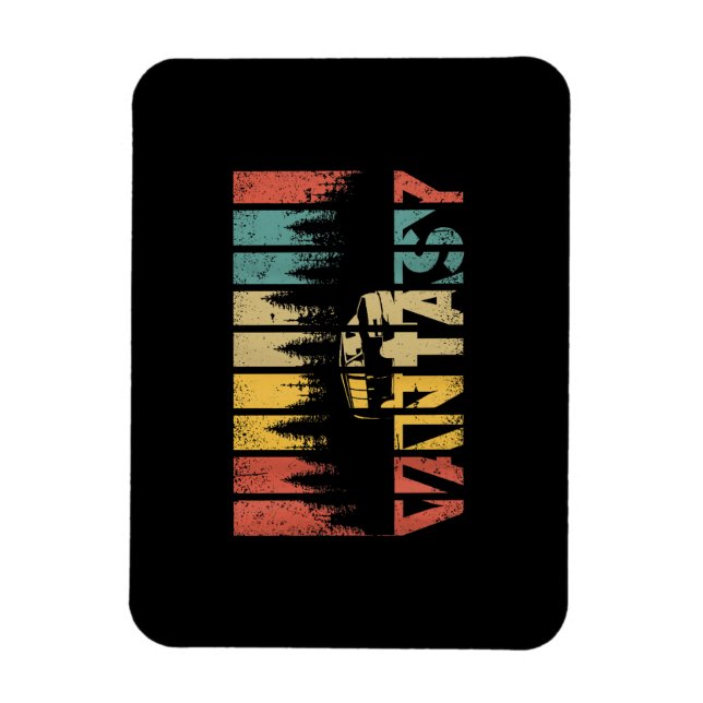 Imán Retro Camper Van Life - Vanlife de época (Vertical)