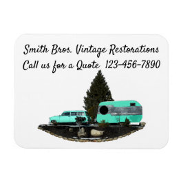 Imán Retro Camping Car Trailer Flexible Photo Magnet
