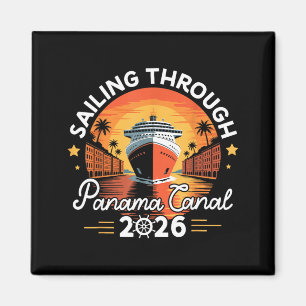 Imán Retro canal de Panamá 2026 vía marítima de Panamá