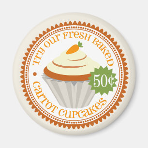 Imán Retro Carrot Cake Magnet