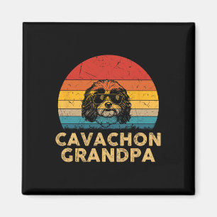 Imán Retro Cavachon Abuelo Perro Amante Papas Padres D