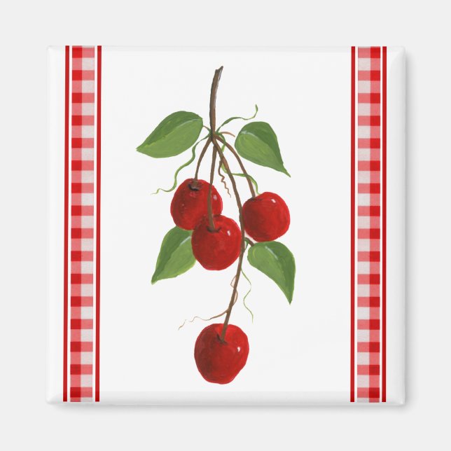 Imán Retro Cherries Magnet (Frente)