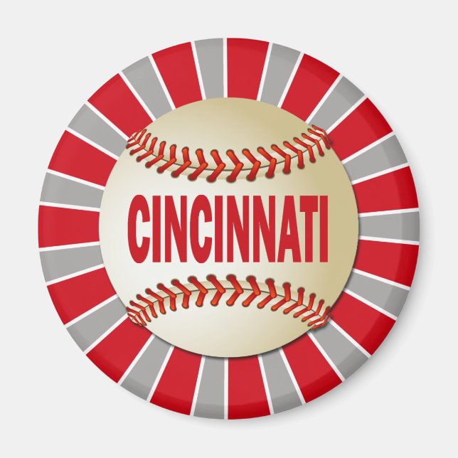IMÁN RETRO CINCINNATI BASEBALL (Frente)