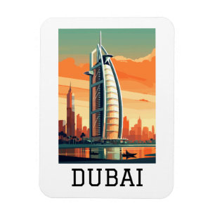 Imán Retro Classic Travel Dubai EAU