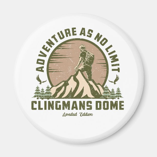 Imán Retro Clingmans: camiseta de atardecer de alza de  (Frente)