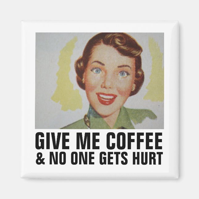 IMÁN RETRO COFFEE WOMAN MAGNET (Frente)