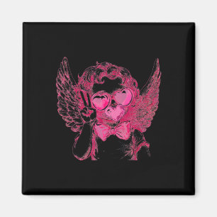 Imán Retro Cupido San Valentín Soplando Burbuja Arte An