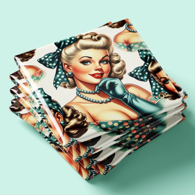 Imán Retro Cute Classic Pinup (Subido por el creador)
