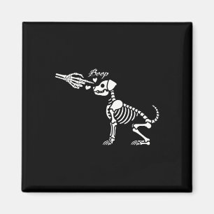 Imán Retro Cute Skeleton Hand Boop Dog Funny Halloween