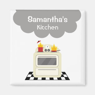Imán retro de la cocina de la estufa del humo y