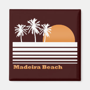 Imán retro de la playa de Madeira