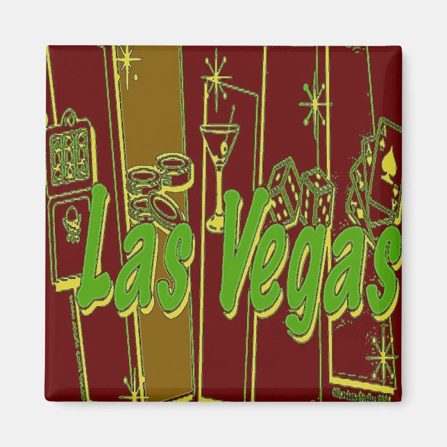 Imán Retro de Las Vegas (Frente)