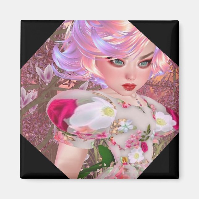 Imán retro de PhotoCorners (Frente)