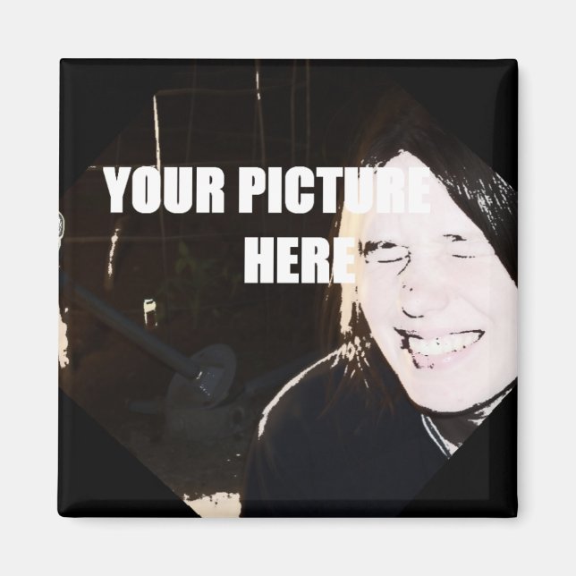 Imán retro de PhotoCorners (Frente)