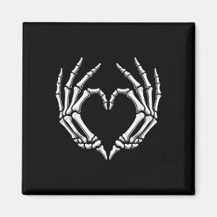 Imán Retro de Rótulo de corazón de manos disfraz de Hal