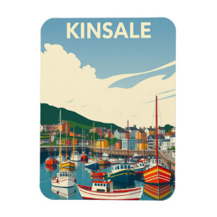 Imán Retro de viajes de Kinsale Cork Ireland