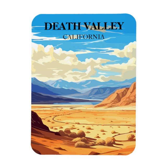 Imán Retro Death Valley California Travel Magnet (Vertical)