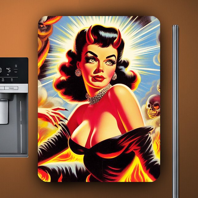 Imán Retro Devilish Pinup (Subido por el creador)