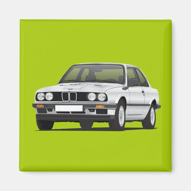 Imán Retro E30 Serie 3 Plateado (Frente)