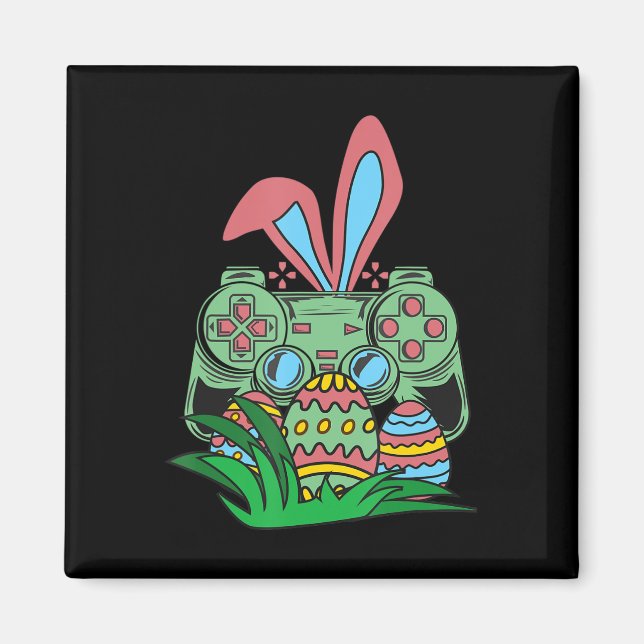 Imán Retro Easter Video Game Easter Gaming Graphics Hap (Frente)
