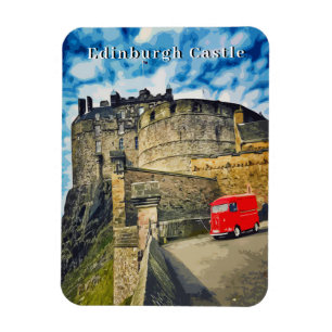 Imán Retro Edimburgo Castle Scotland Travel Magnet
