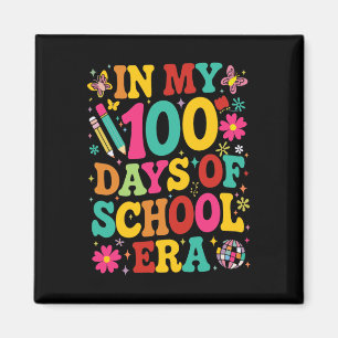 Imán Retro En Mis 100 Días Escolares En La Época 100 De