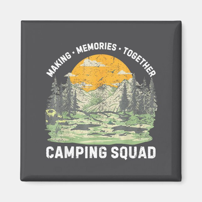 Imán Retro Family Camng Crew Est 2025 Camper Camp Camng (Frente)