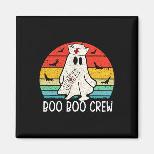 Imán Retro Fantasma Boo Boo Crew Mujeres Enfermeras Fun