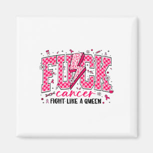 Imán Retro Fck Cancer Lucha Como Un Cáncer De Mama Rein