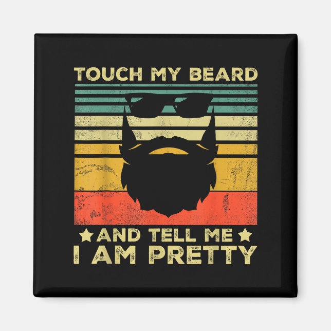 Imán Retro Funny Beard Quote Gift For Bearded Men And L (Frente)