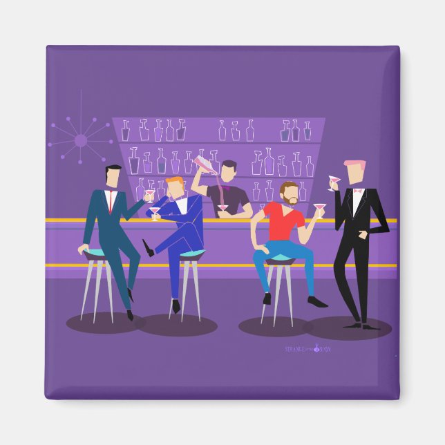 Imán Retro Gay Bar Magnet (Frente)