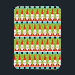 Imán Retro Geométrico Santa Flexible Magnet<br><div class="desc">De cualquier manera que lo mires, este imán retro geométrico Santa Flexible es puro de vacaciones de brillo! Son filas de Santas. No, son filas de árboles de Navidad. No, son filas de Papá Noel en forma de árboles de Navidad y filas de alegres árboles de Navidad verdes con puntos...</div>