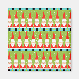 Imán Retro Geométrico Santa Square Magnet