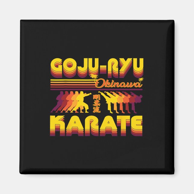 Imán Retro Goju-ryu Karate Diseño Conjunto De Verano Pa (Frente)