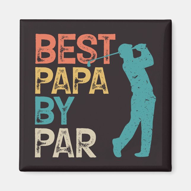 Imán Retro Golfer - Mejor Papa por Par (Frente)