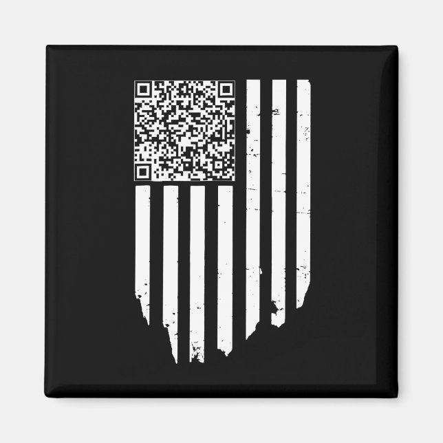 Imán Retro Gracioso Qr Trump Dancing Dance Code (Frente)