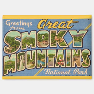 Imán Retro Grandes Montañas Humeantes