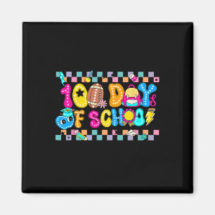 Imán Retro Groovy 100 días feliz 100º día de clases