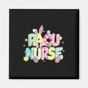 Imán Retro Groovy Pacu Enfermera Bunny Ear Funny Gif Pa