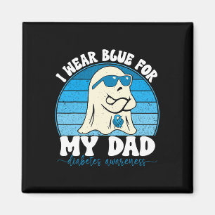 Imán Retro Groovy Yo Uso Azul Para Mi Papá Diabetes T1d