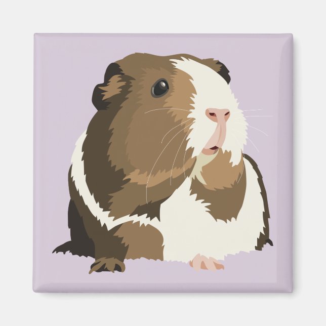 Imán Retro Guinea Cerdo 'Betty' Fridge Magnet (Frente)