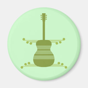 Imán Retro Guitar Magnet, Olive Green