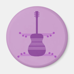 Imán Retro Guitar Magnet, Púrpura