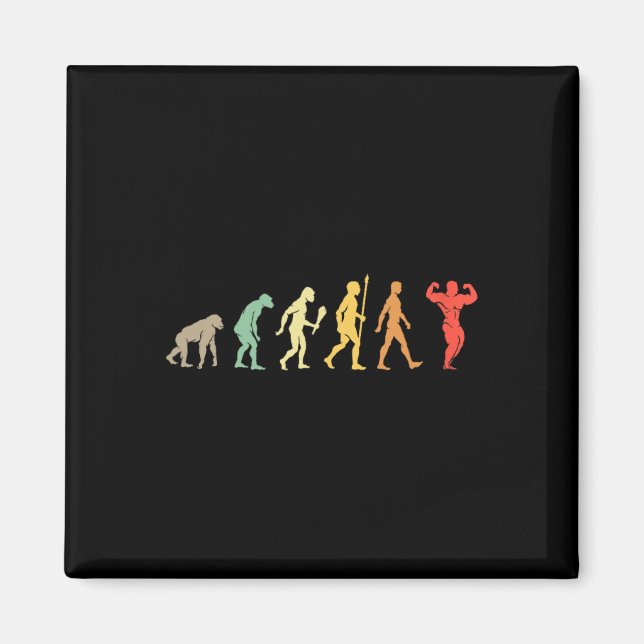 Imán Retro Gym Motivation Gift Idea Funny Bodybuilding  (Frente)