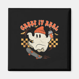 Imán Retro Halloween Creep It Real Ghost Boy Fall Seaso